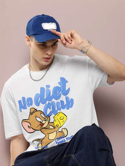 Kook N Keech Toons Tom & Jerry Print Oversized Pure Cotton T-shirt