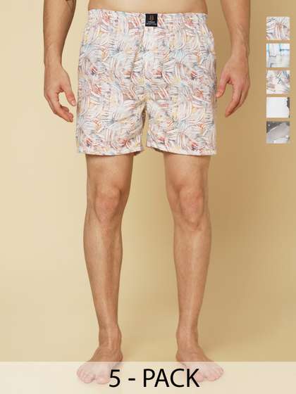 URBAN SCOTTISH Pack
                        Of 5 Men Printed Boxers USBX506-S
