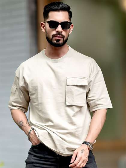 Maniac Men Solid Oversized T-shirt