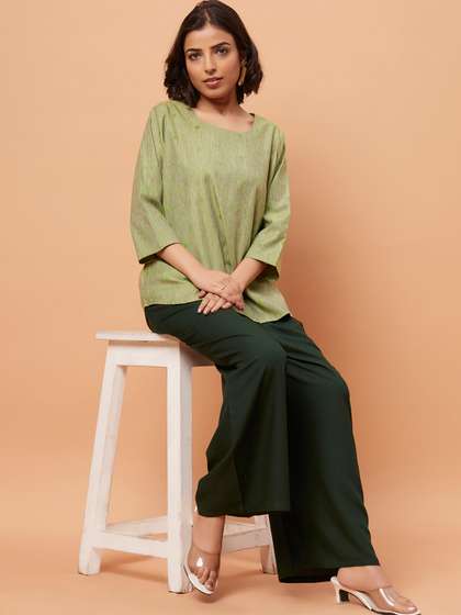 Bottoms.love Women Knitted Palazzos