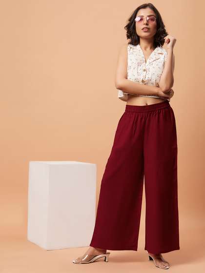 Bottoms.love Women Knitted Palazzos