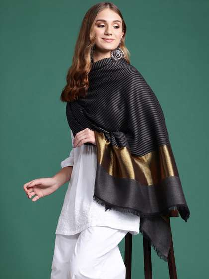 Sangria Women Woven Design Shawl