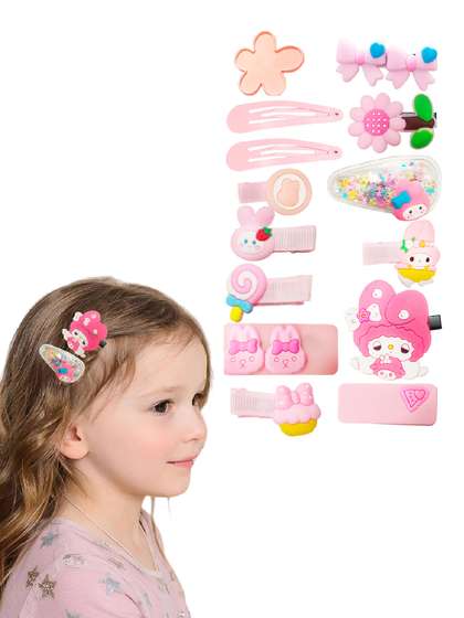 Majestique Set of 14
                      Multicolour Multi Shape Hair Clips Set Baby
                      Hairpins