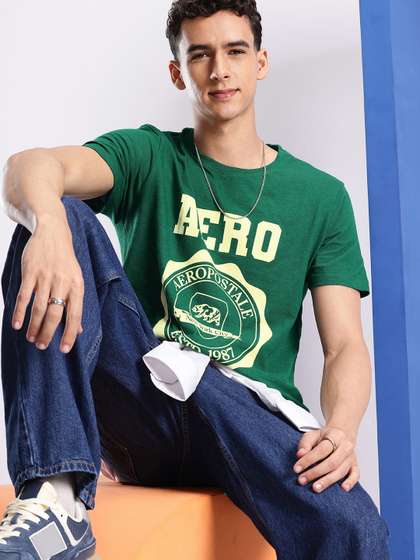 Aeropostale Pure Cotton Brand Logo Printed T-shirt