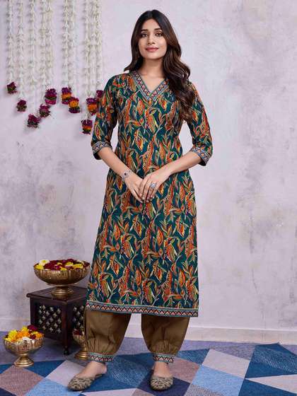 MOJILAA Women Printed Kurta with Salwar