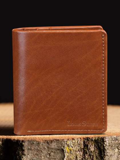 LOUIS STITCH Men
                      Handcrafted Book Shape Leather Two Fold Wallet