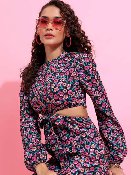 Tokyo Talkies Floral
                        Print A-Line Mini Dress