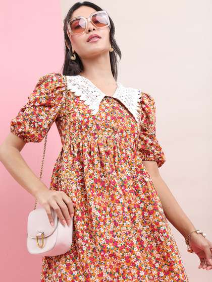 Tokyo Talkies Floral
                        A-Line Mini Dress