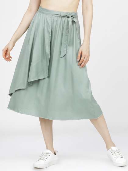 Tokyo Talkies Wrap Midi Skirts