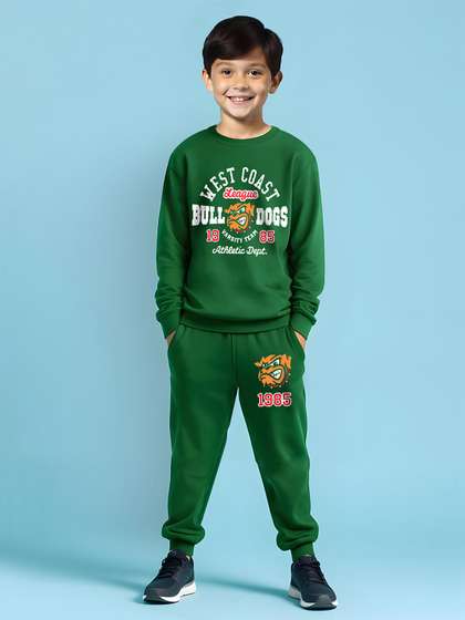 HERE&NOW Boys Pack
                      of 1 Printed T-shirt & Trackpant set
