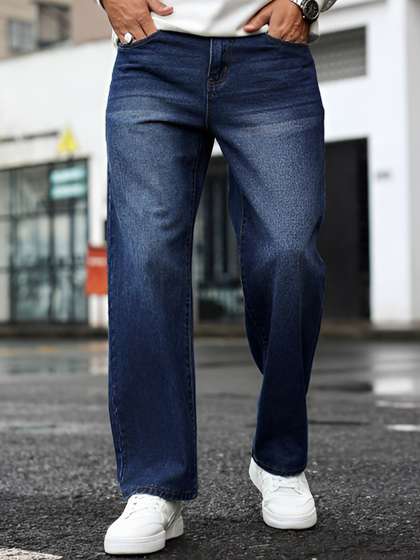 Ben Martin Men Loose
                        Fit High-Rise Light Fade Stretchable Jeans