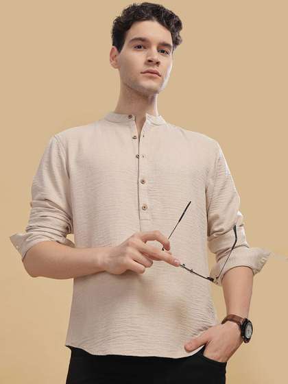 HERE&NOW
                        Mandarin Collar Short Kurta