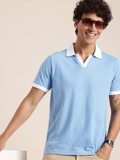 HERE&NOW Self-Design Polo Collar T-shirt