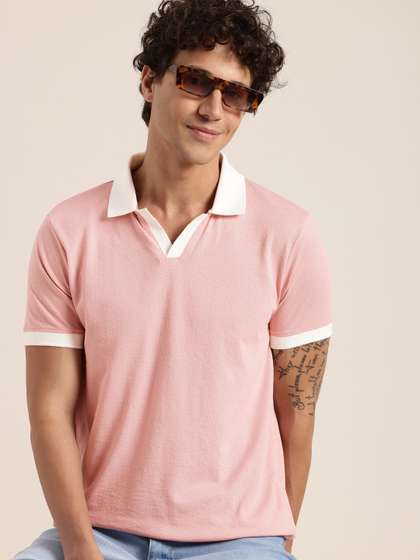 HERE&NOW Self Design Polo Collar T-shirt