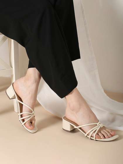 Inc 5 Solid Square
                          Open Toe Block Heels