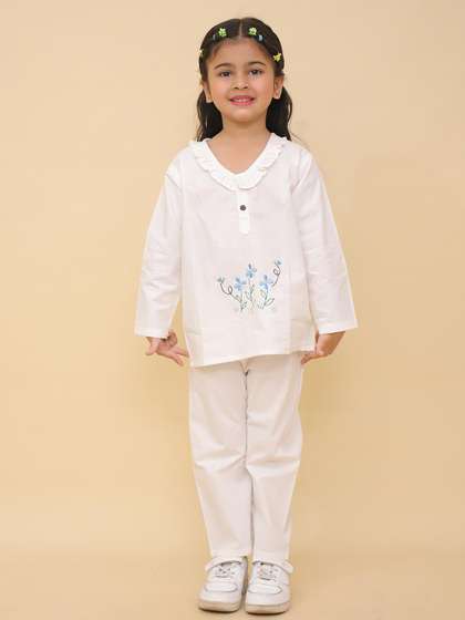 LITTLE GINNIE Floral
                    Printed Pure Cotton Clothing Set