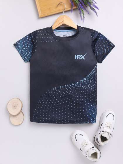 HRX by Hrithik Roshan Boys Graphic Printed Rapid-Dry T-shirt