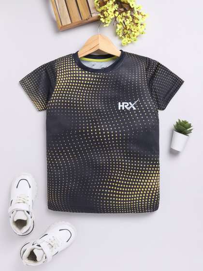 HRX by Hrithik Roshan Boys Graphic Printed Rapid-Dry T-shirt