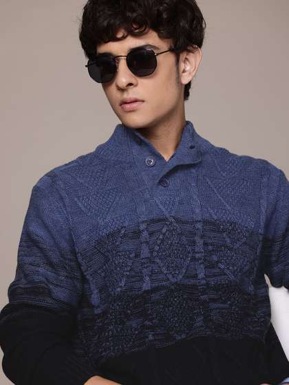 Roadster Men Cable
                          Knit Pullover