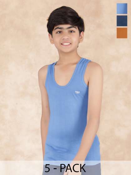 Dollar Boys Pack Of 5
                    Pure Cotton Undershirt Vests