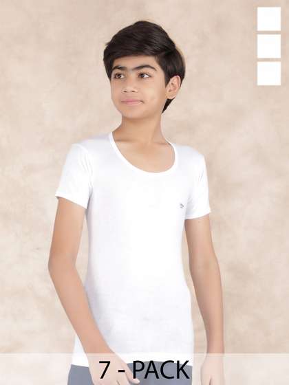 Dollar Boys Pack Of 7
                    Combed Cotton Short Sleeves Innerwear
                    VestsMLHVE-02-K-WHT-PO7
