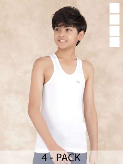 Dollar Boys Pack Of 4
                    Cotton Undershirt Vests