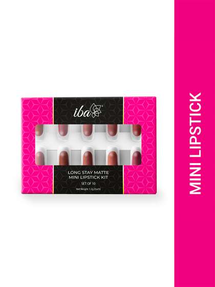 Iba Set Of 10 Long
                        Stay Creamy Matte Mini Lipstick Kit - 1.2 g
                        Each