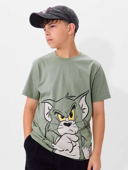 The Souled Store Boys Graphic Printed Round Neck Cotton T-shirt