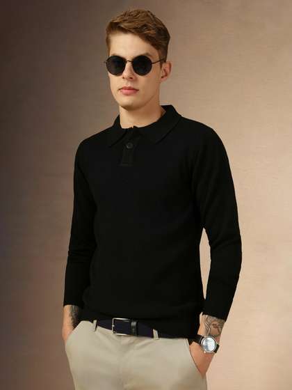 Dennis Lingo Polo
                        Collar Acrylic Pullover Sweater