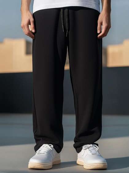 NOBERO Men Straight
                        Fit Joggers