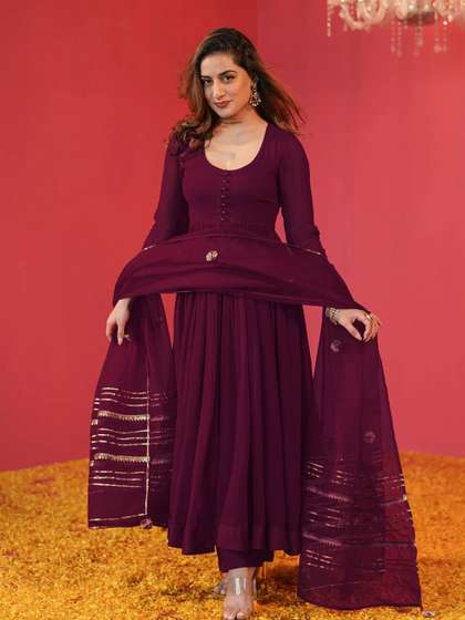 GoSriKi Kurta with Trousers & Dupatta