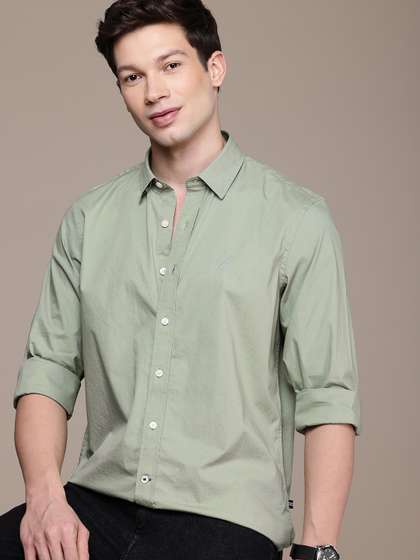Nautica Solid Slim
                        Fit Casual Shirt