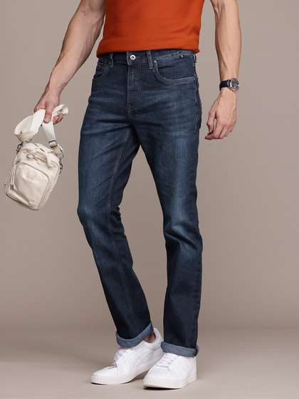 Nautica Men Straight Fit Low-Rise Light Fade Stretchable Jeans