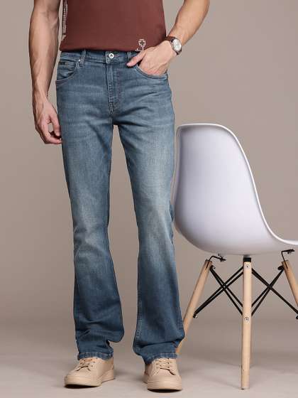 Nautica Men Straight Fit Low-Rise Heavy Fade Stretchable Jeans