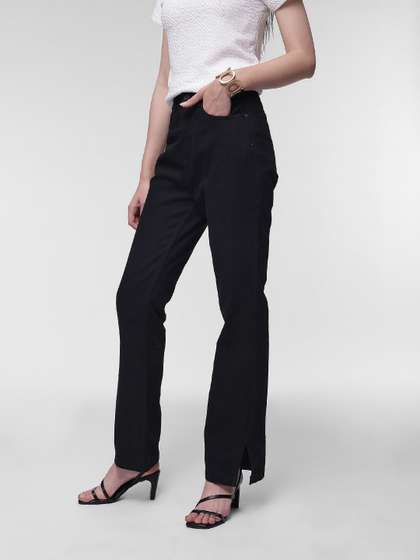 French Connection
                          Women Mid-Rise Pure Cotton Regular Fit Jeans
                          with Side Slits