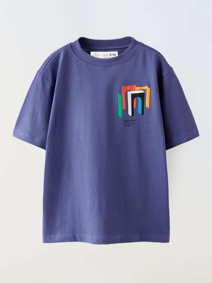 Alan Jones Boys Graphic
                    Printed Round Neck Cotton Relaxed Fit T-shirt