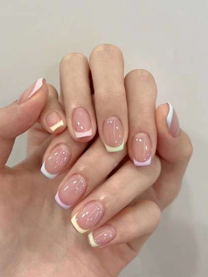 Secret Lives Set Of 24
                      Glossy Square Shape Reusable Artificial Nails -
                      Ombeo Design