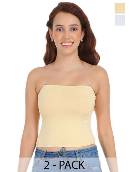 SELFCARE Women Pack
                        Of 2 Cotton Non-Padded Tube Camisoles