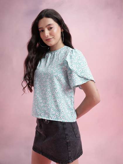 Price History of DressBerry Floral Print Tulip Sleeve Top from