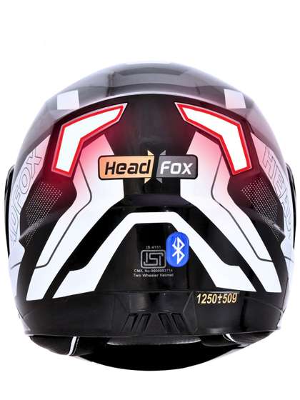 HEADFOX Graphic
                      Printed N2 Matt Air 7 Smart Bluetooth Helmet With
                      Voice Asst. Road DV