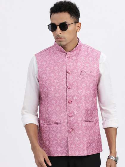 SHOWOFF Floral Printed Nehru Jackets
