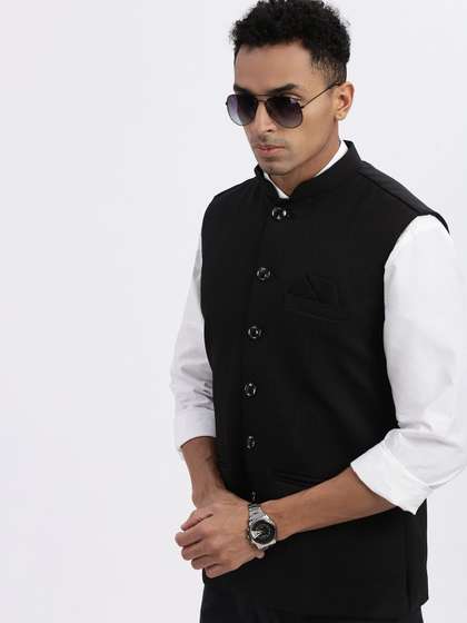 SHOWOFF Mandarin Collar Nehru Jacket