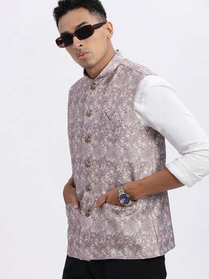 SHOWOFF Floral Printed Nehru Jackets