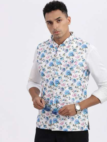SHOWOFF Floral Printed Nehru Jackets