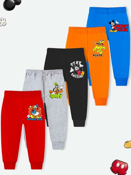 YK Disney Boys Graphic
                    Printed Cotton Regular Fit Joggers