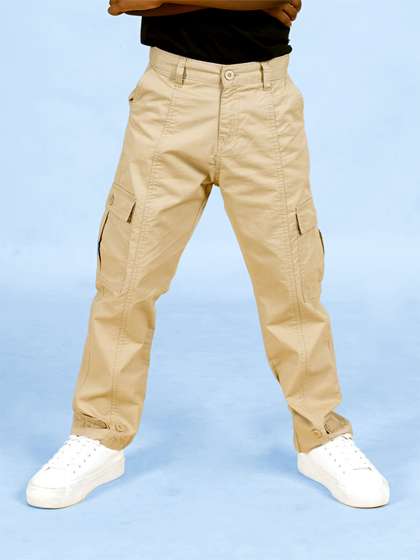 KiddoPanti Boys Pure
                    Cotton Cargo Pant