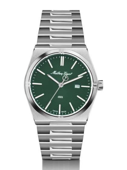 Mathey-Tissot Swiss
                        Made Zeus Stainless Steel Green Dial Quartz
                        Women's Watch - D118AV