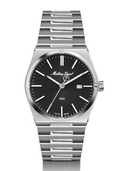 Mathey-Tissot Swiss
                        Made Zeus Stainless Steel Black Dial Quartz
                        Women's Watch - D118AN