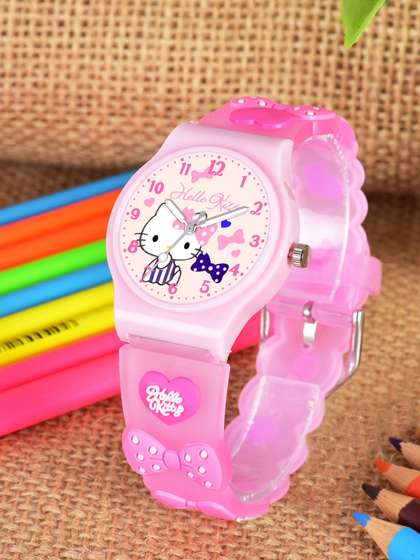 Shocknshop Girls
                      Printed Dial & Straps Analogue Watch 338 Kitty
                      Pink