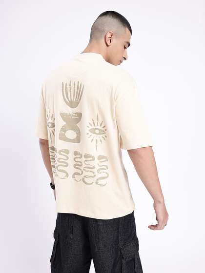 glitchez Printed Pure Cotton Oversized T-shirt